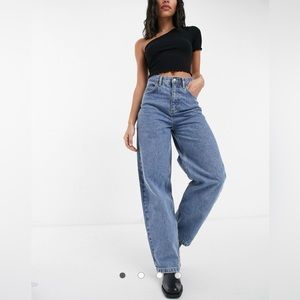 Topshop Baggy Jeans in Mid Wash Blue (W28/L30)